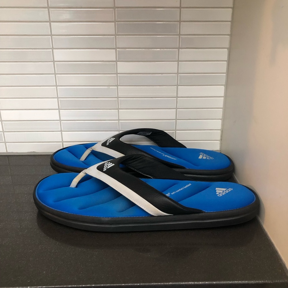 Adidas black fit foam men’s flip flops